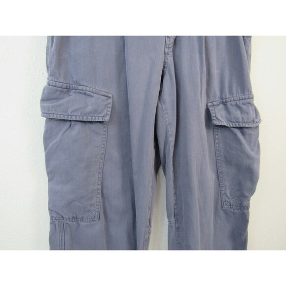 Free People Size 10 Blue First Light Utility Pants Cargo Pants Joggers Straight - Picture 6 of 11